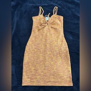H&M Orange and Yellow Knit Dress